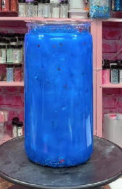 #100. 16 oz acrylic tumbler blue cateye Firecracker