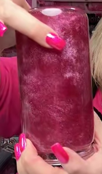 #34. 16 oz acrylic Pink cateye