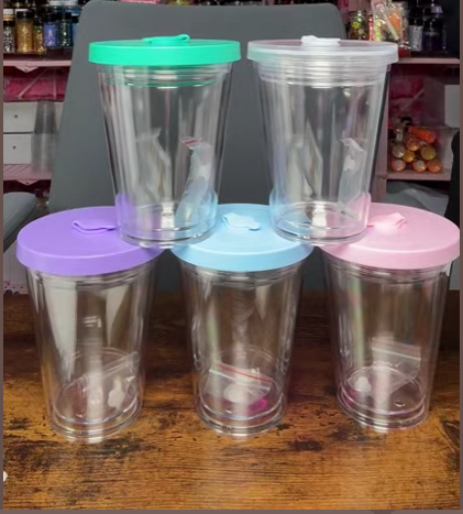 12 Oz Kids Acrylic Tumbler with Straw ✨