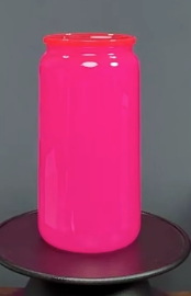 16oz Colored Glass No Glitter Tumbler ✨