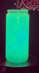 #55. 20 oz acrylic glow in the dark tumbler