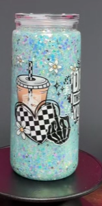 #55. 20 oz acrylic glow in the dark tumbler