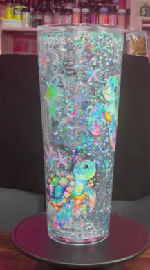 #62. 24 oz acrylic V-shape turtle tumbler
