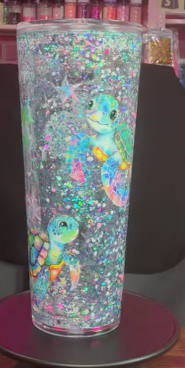 #62. 24 oz acrylic V-shape turtle tumbler