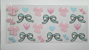 24 PinkBlueHeartBow
