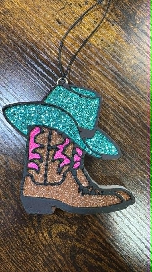 Blue Hat with Cowgirl Boots (CDrP)