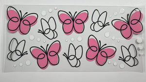 65 PinkWhiteButterfly