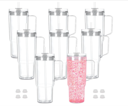 40oz Acrylic Tumbler with handle ✨