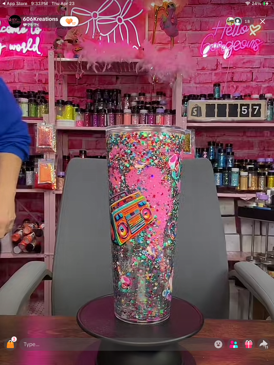 #69. 24 oz acrylic tumbler MC with stereo sublimation