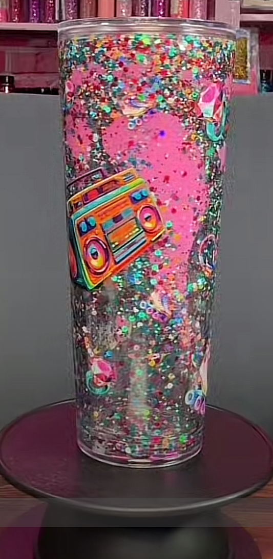 #69. 24 oz acrylic tumbler MC with stereo sublimation