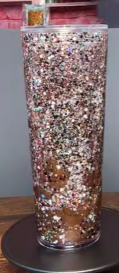 #24. 24 oz acrylic V-shape Brown Lava Flow tumbler (Choc cup)