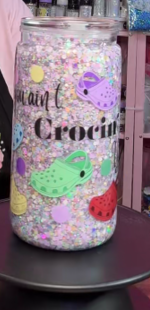 #68. 16 oz acrylic tumbler MC with crocs