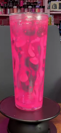 #71. 24 oz acrylic tumbler Pink Lava