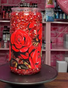 #78. 16 oz acrylic tumbler Roses