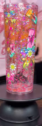 #84. 24 oz acrylic V shape tumbler Alani style