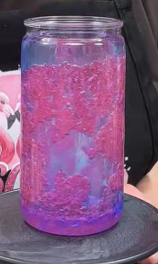 #92. 16 oz acrylic tumbler pink cloud