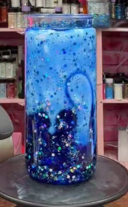 #96. 20 oz acrylic blue and white 606style