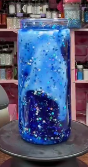 #96. 20 oz acrylic blue and white 606style