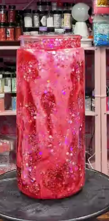 #98. 20 oz acrylic pink and white 606style