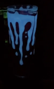 #104. 24 oz acrylic V shape pink tumbler with white 606Lava