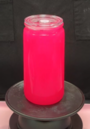 #107. 16 oz acrylic bring pink cateye