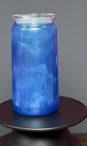#32. 16 oz acrylic Blue cateye