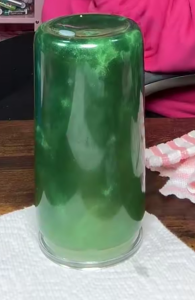 #33. 16 oz acrylic Emerald Green cateye