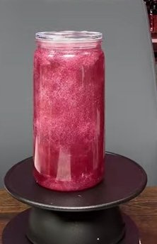 #34. 16 oz acrylic Pink cateye
