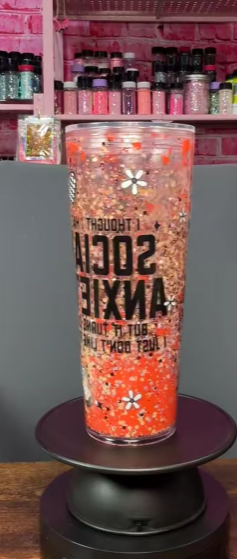 #40. 24 oz acrylic V-shape MC with dual lava