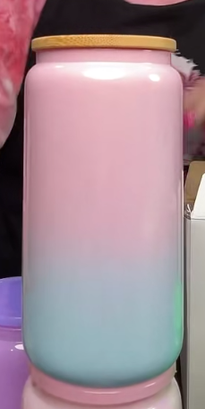 16oz Colored Glass No Glitter Tumbler ✨