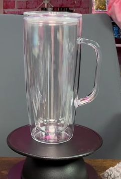 25oz Acrylic No Glitter Tumbler with handle ✨