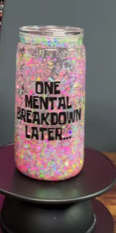 #45. 16 oz acrylic tumbler with sublimation