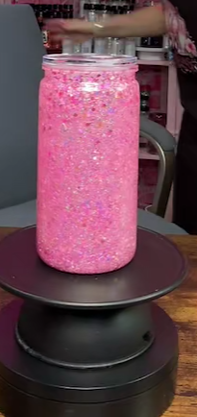 #50. 16 oz acrylic pink tumbler