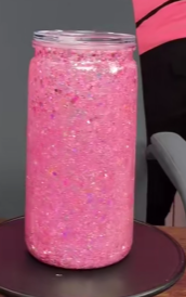 #50. 16 oz acrylic pink tumbler