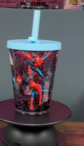 #51. 12oz kids spiderman tumbler with straw