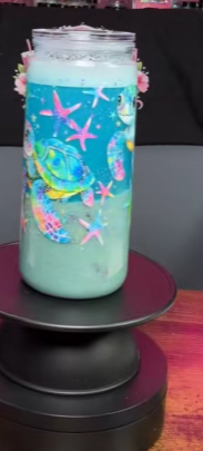 #52. 20 oz acrylic beach tumbler
