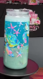 #52. 20 oz acrylic beach tumbler
