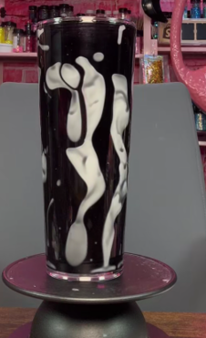 #85. 24 oz acrylic V shape tumbler Lavalamp