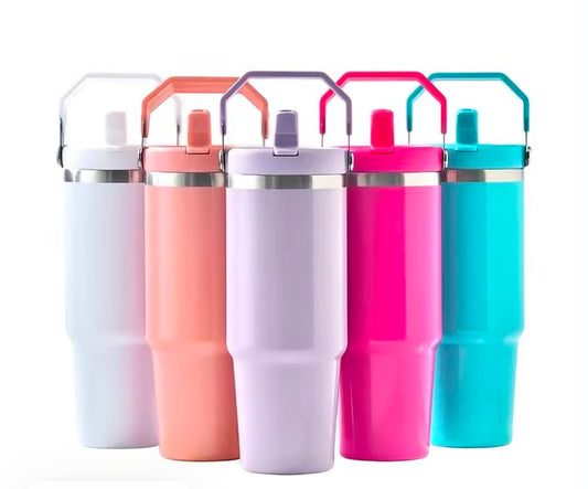 30 Oz Steel Flip Top Tumbler