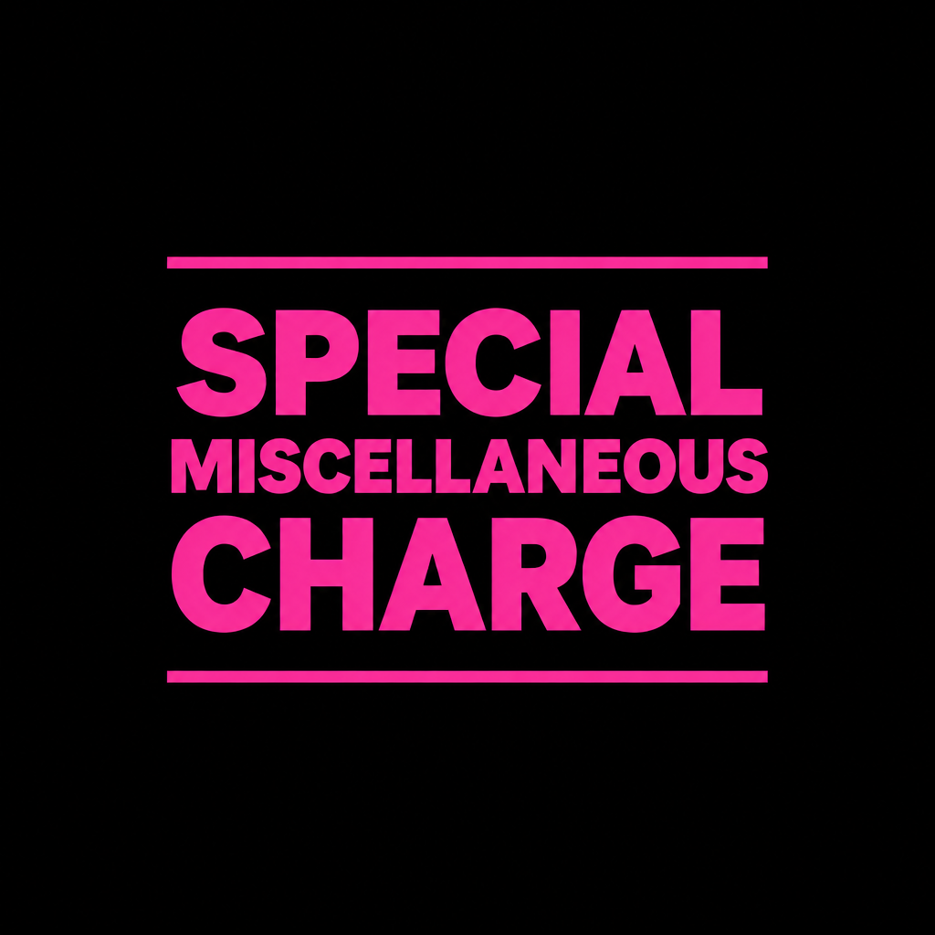 Special Miscellaneous Charge label with reference colors