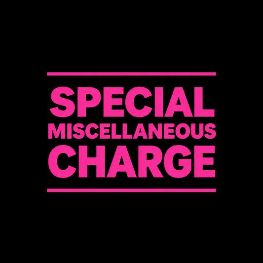 Special Miscellaneous Charge label with reference colors