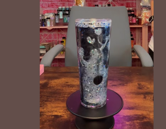 #1.  24 oz acrylic Blue Lava Flow tumbler