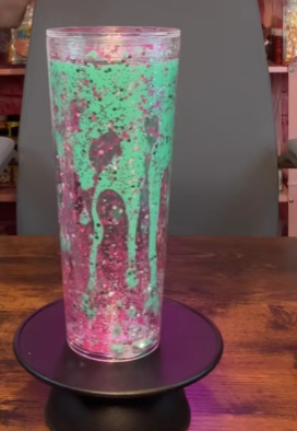 #3. 24 oz acrylic Mint Lava Flow tumbler