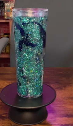 #17. 24 oz acrylic Blue Lava Flow tumbler