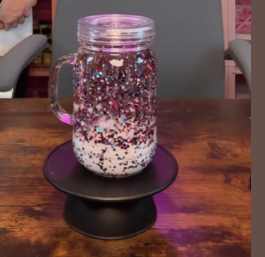 #12. 20 oz acrylic Mason Jar tumbler with handle