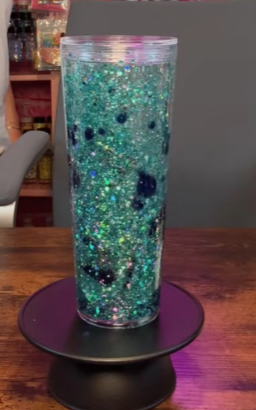 #17. 24 oz acrylic Blue Lava Flow tumbler