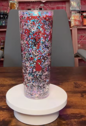 #18. 24 oz acrylic Red Lava Flow tumbler