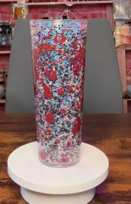 #18. 24 oz acrylic Red Lava Flow tumbler