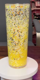 #6. 24 oz acrylic Yellow Lava Flow tumbler