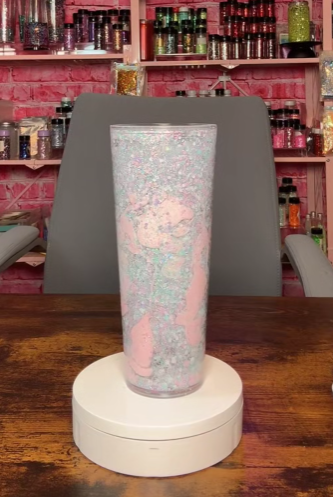 #23. 24 oz acrylic Pink Lava Flow tumbler